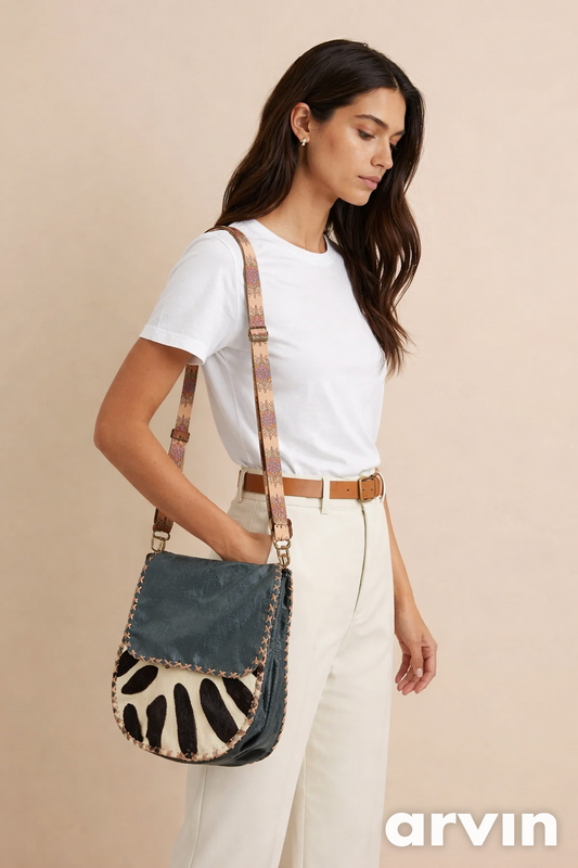 Bolsa Couro natural artesanal costura manual